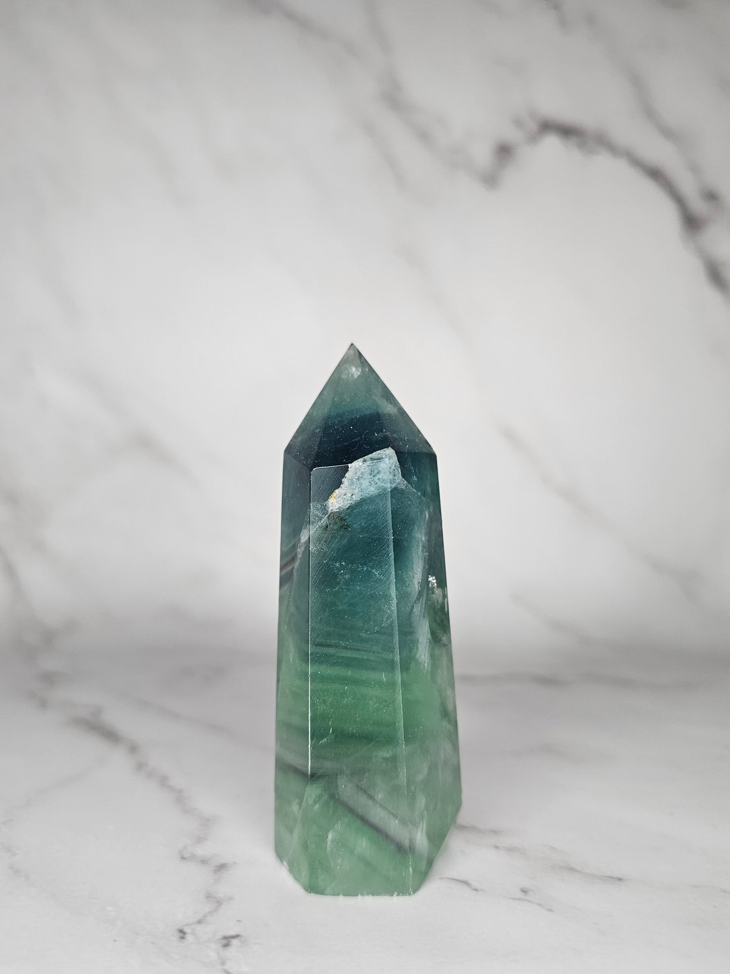 Rainbow Fluorite Crystal Tower