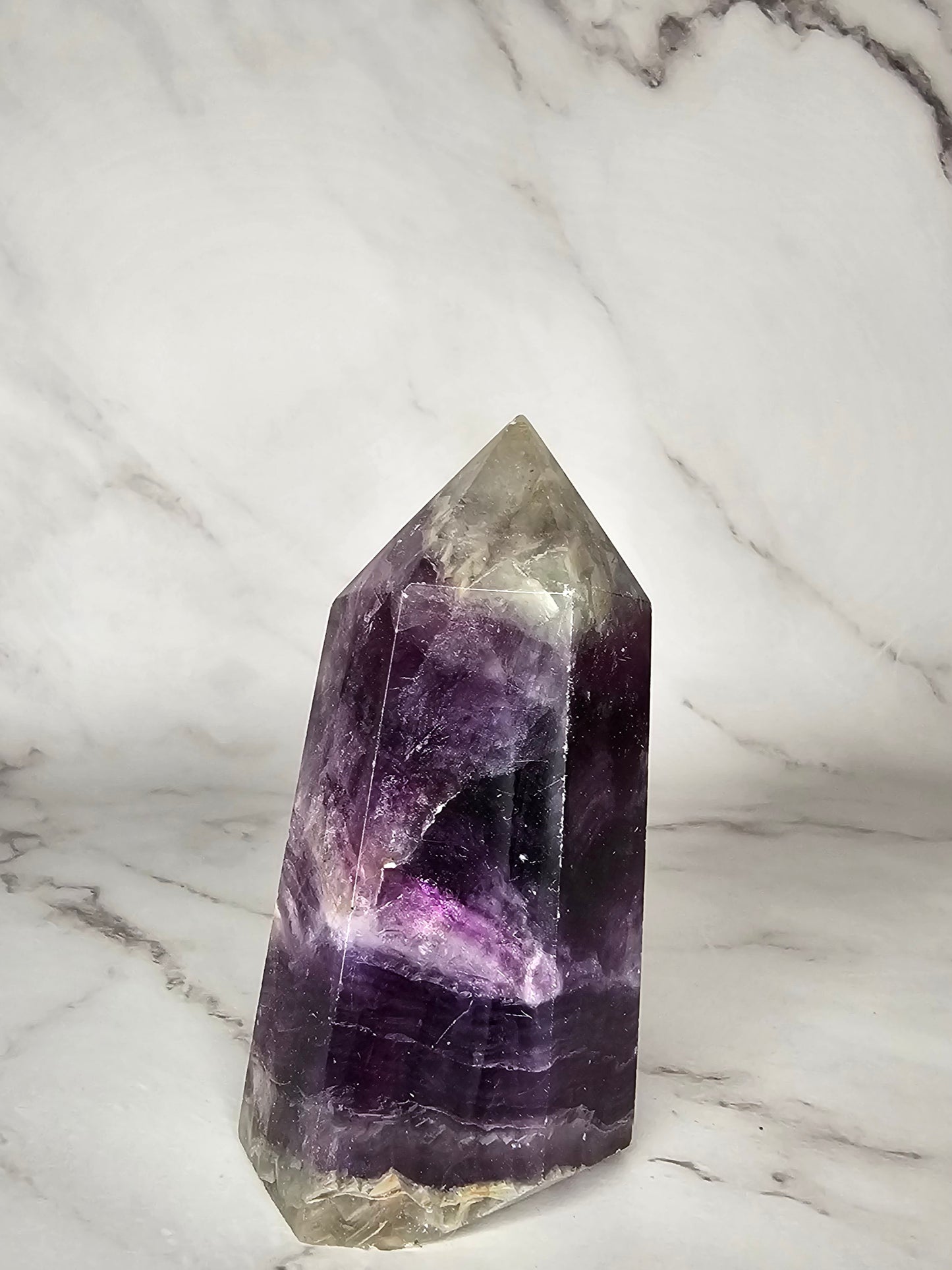 Rainbow Fluorite Crystal Tower