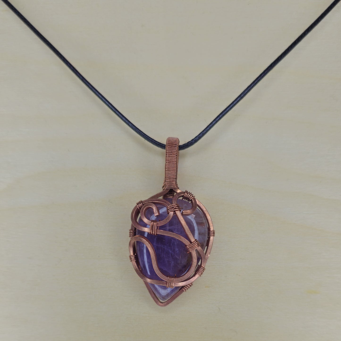 Amethyst Crystal Pendant - Wire Wrapped