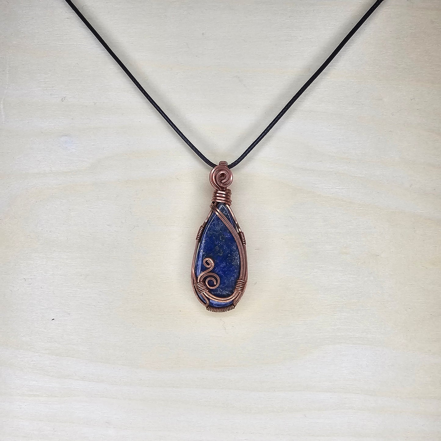 Lapis Lazuli Crystal Pendant - Wire Wrapped