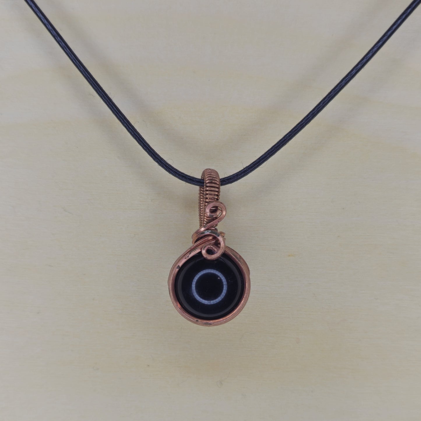 Arcane Seed - Obsidian Crystal Pendant - Wire Wrapped
