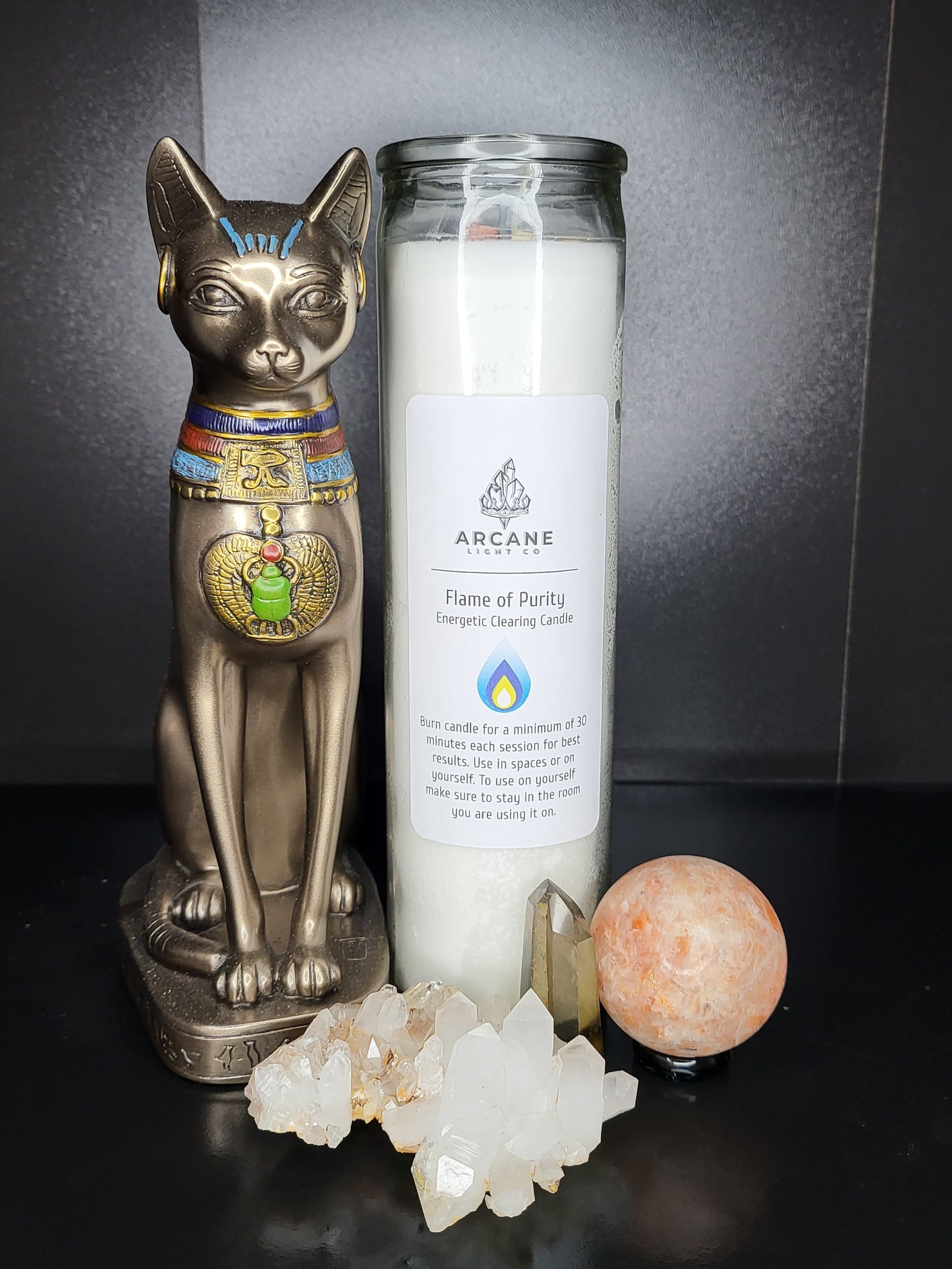 Energetic Clearing Candle - Purifying Flame - 7 Day Candle