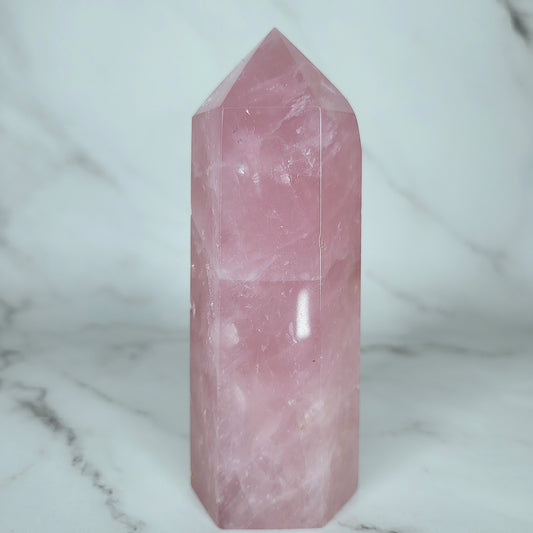 Rose Quartz Crystal Tower
