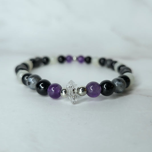 Witch's Ward Crystal Bracelet - Psychic amplification and protection