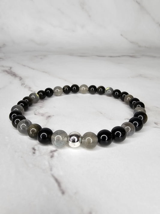 "Shadow" Crystal Bracelet - Shadow work and Self Reflection