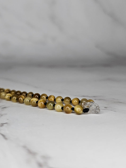 Arcane Elevation - Golden Tiger Eye - Adjustable Beaded Necklace