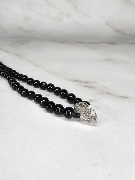 Arcane Elevation - Black Onyx - Adjustable Beaded Necklace