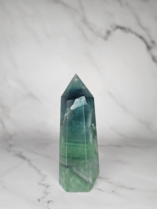 Rainbow Fluorite Crystal Tower