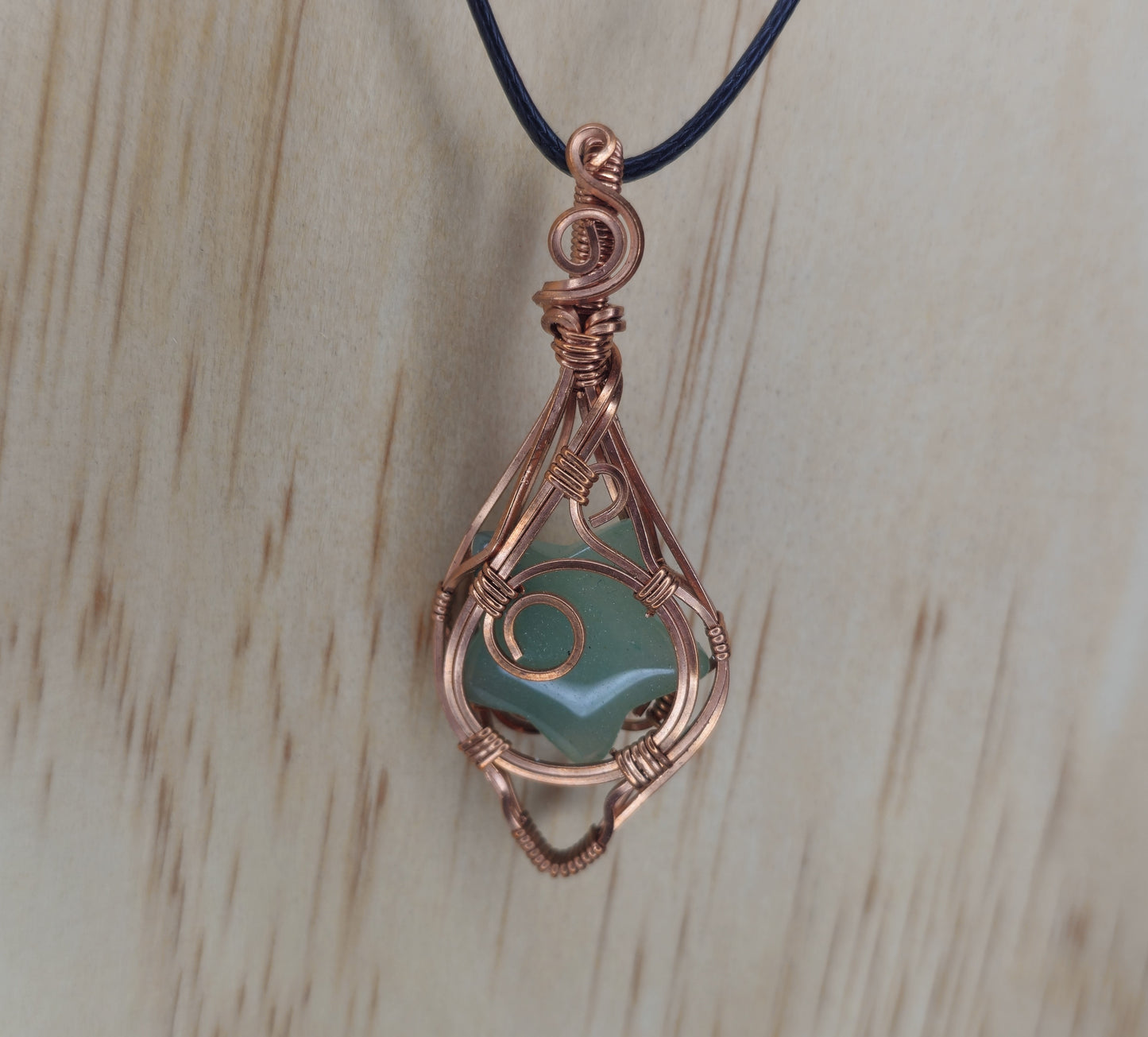 Green Aventurine Star Shaped Crystal Pendant
