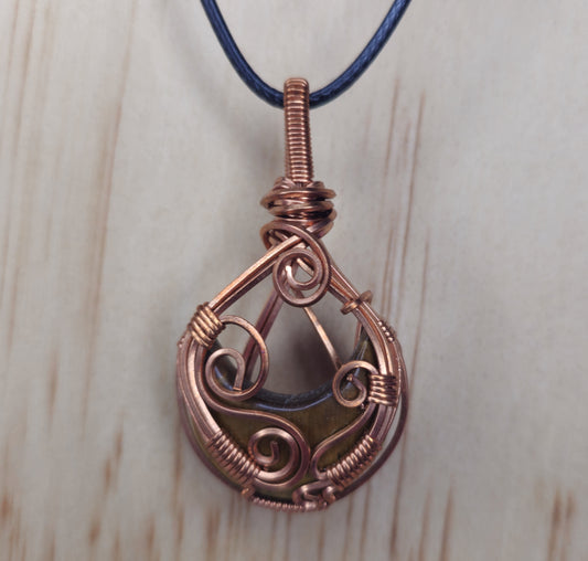Tiger Eye Moon Crystal Pendant