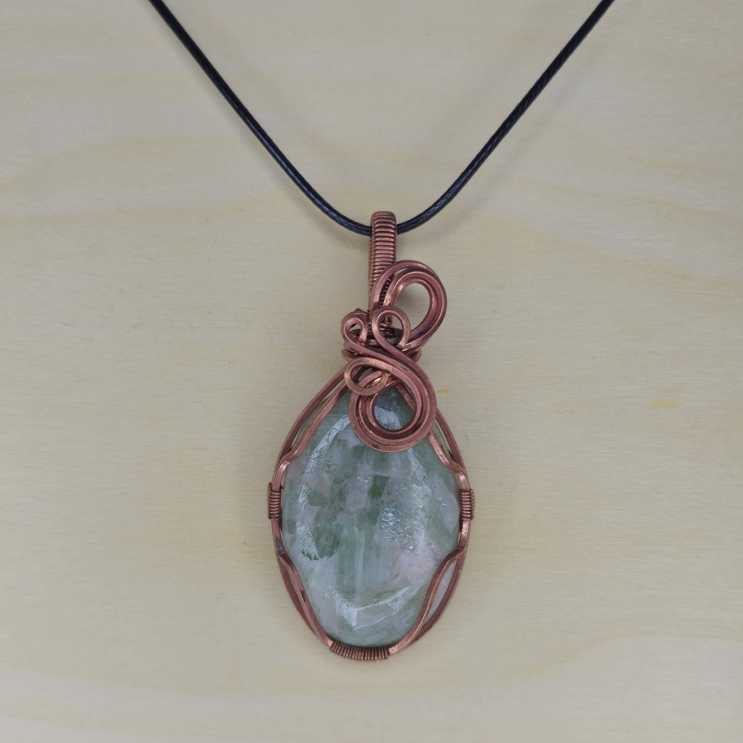 Seraphinite Crystal Pendant - Wire Wrapped