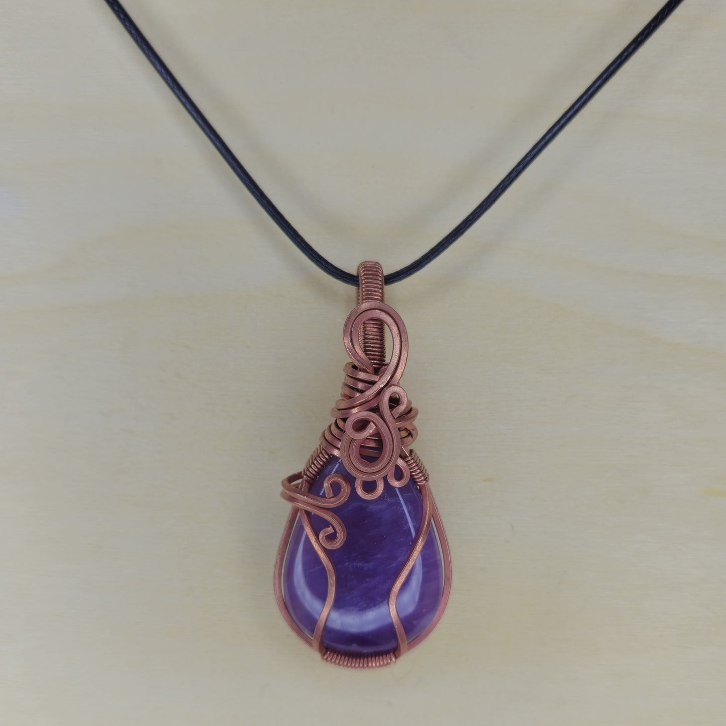 Amethyst Crystal Pendant - Wire Wrapped