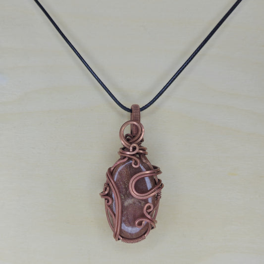 Sunstone Crystal Pendant - Wire Wrapped