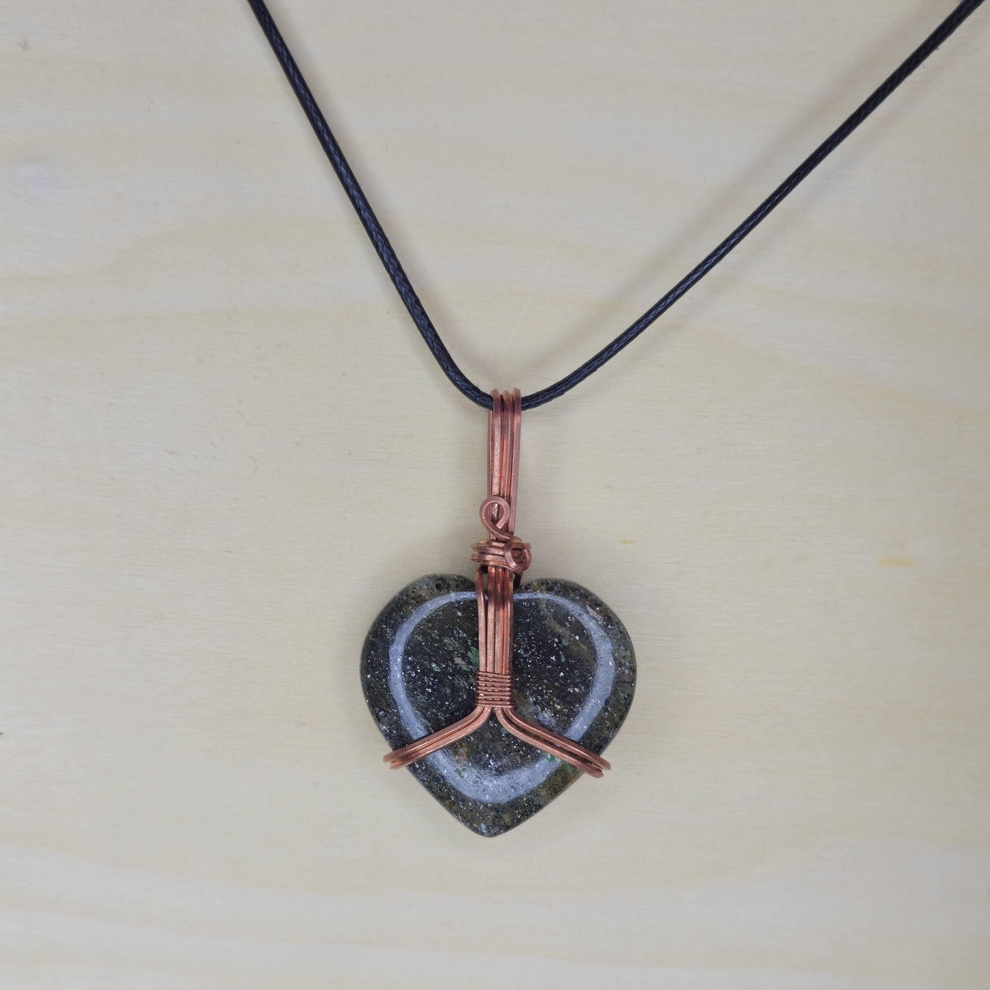 Midnight Quartz Heart Crystal Pendant