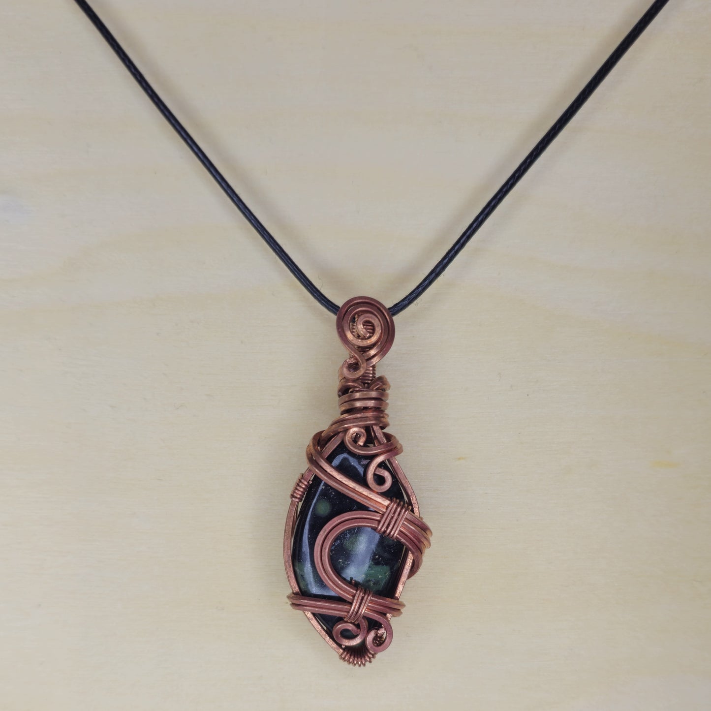 Kambaba Jasper Crystal Pendant - Wire Wrapped