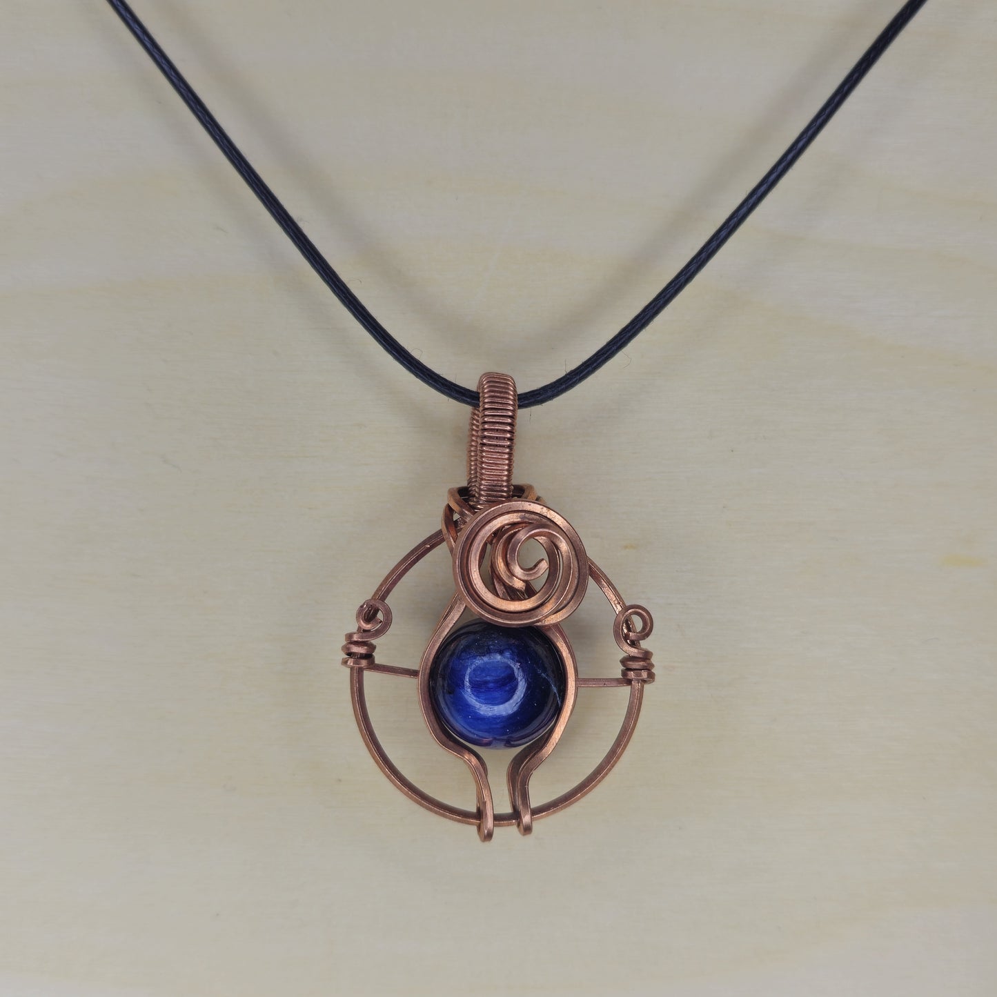 Arcane Circle Blue Kyanite Crystal Pendant - Wire Wrapped