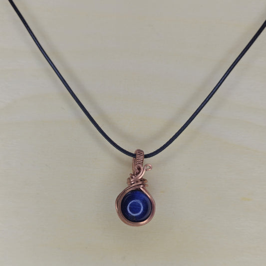Arcane Seed - Blue Kyanite Crystal Pendant - Wire Wrapped