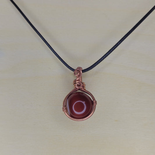 Arcane Seed - Agate Crystal Pendant - Wire Wrapped