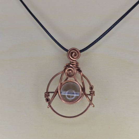 Arcane Circle - Clear Quartz Pendant - Wire Wrapped