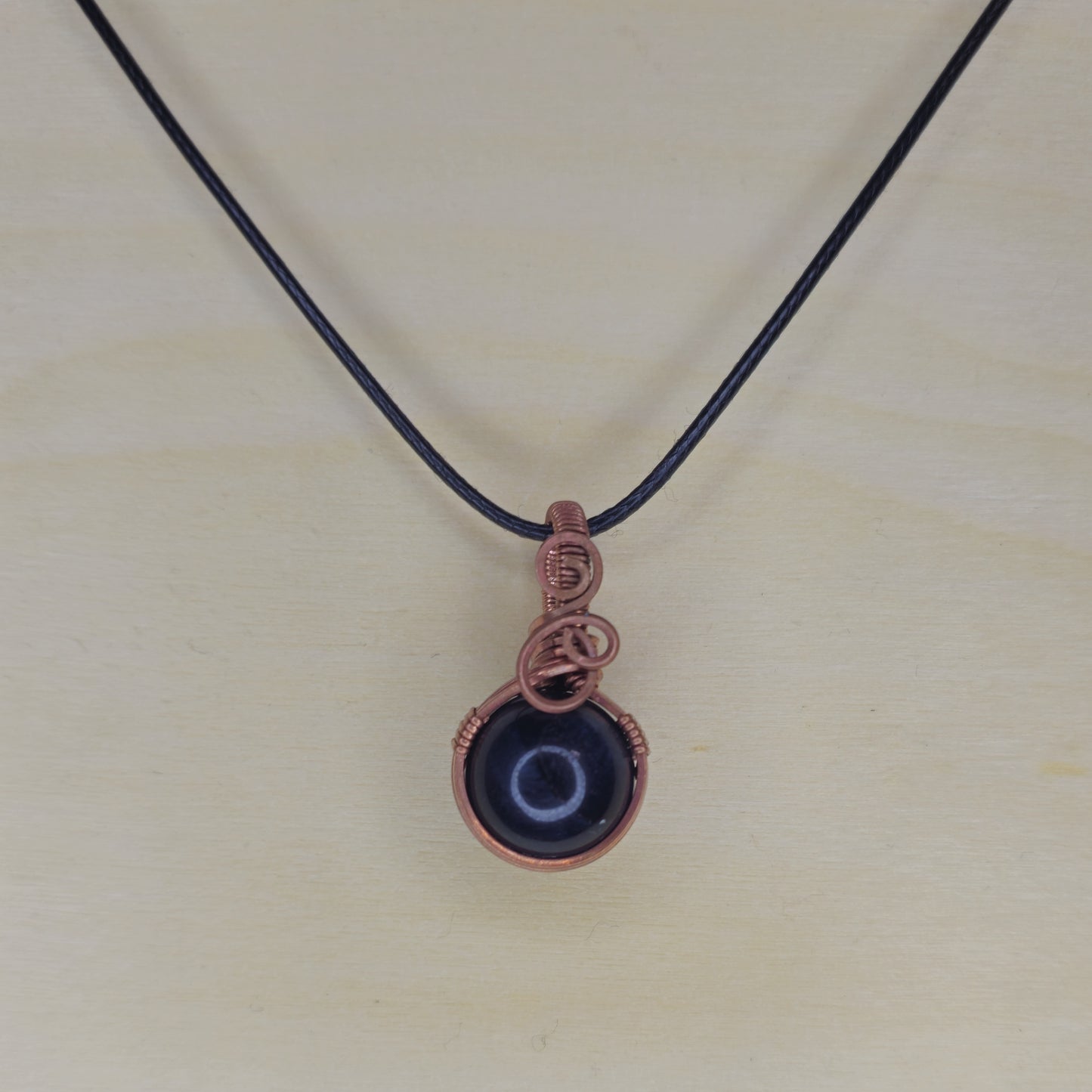 Arcane Seed - Obsidian Crystal Pendant - Wire Wrapped